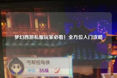 夢幻西游私服玩家必看！全方位入門攻略