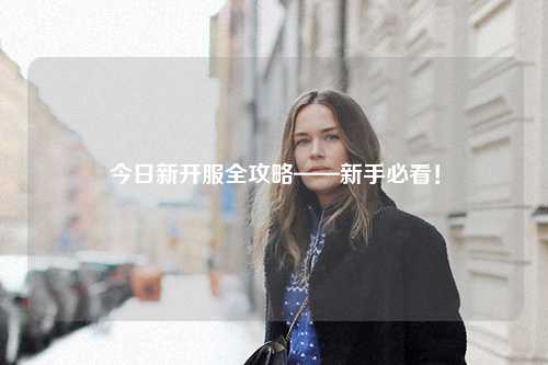 今日新開服全攻略——新手必看！